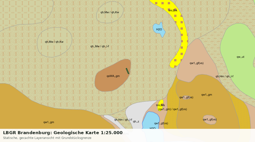 Statische Kartenansicht: LBGR Brandenburg: Geologische Karte 1:25.000