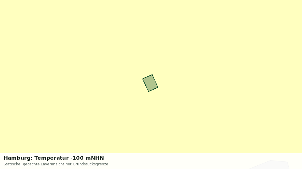 Statische Kartenansicht: Hamburg: Temperatur -100 mNHN