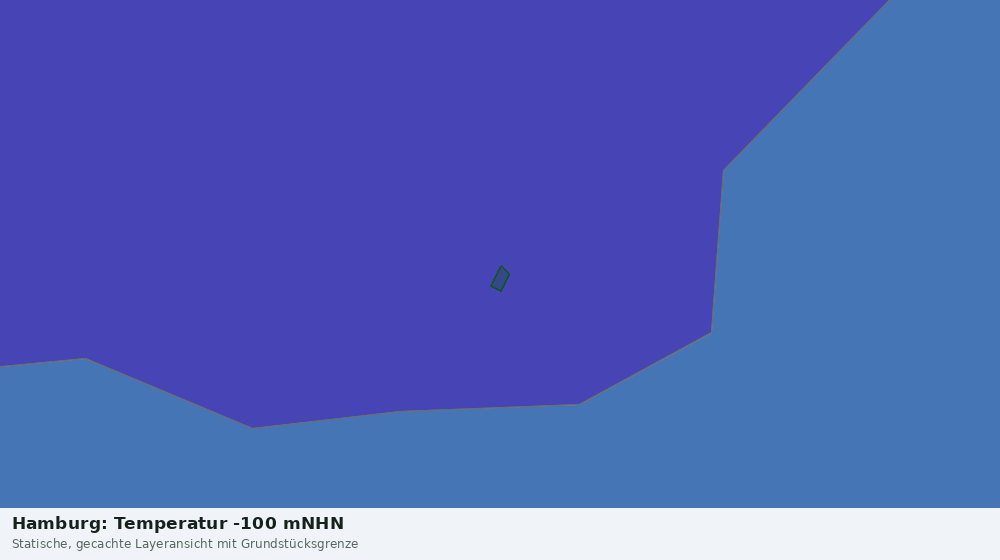 Statische Kartenansicht: Hamburg: Temperatur -100 mNHN