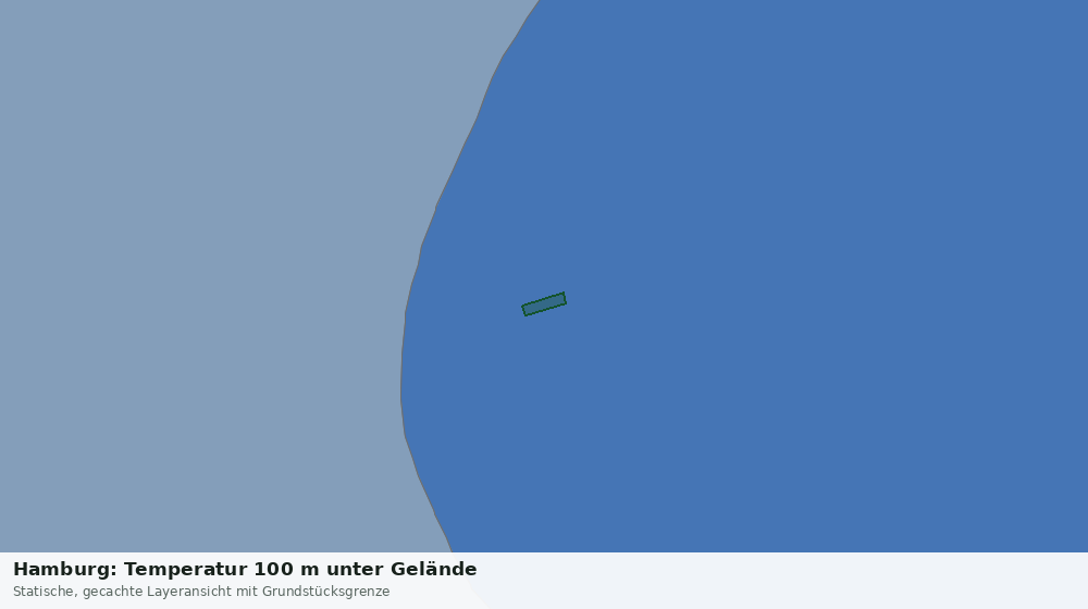 Statische Kartenansicht: Hamburg: Temperatur 100 m unter Gelände