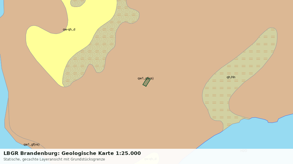 Statische Kartenansicht: LBGR Brandenburg: Geologische Karte 1:25.000
