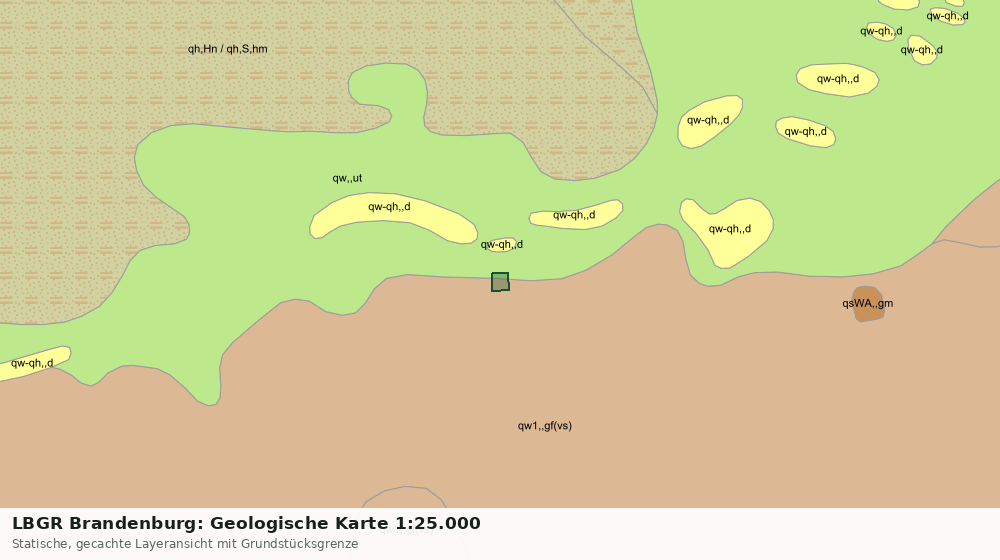 Statische Kartenansicht: LBGR Brandenburg: Geologische Karte 1:25.000