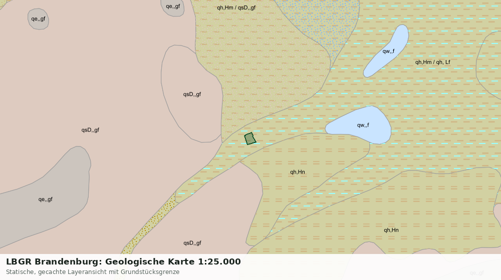 Statische Kartenansicht: LBGR Brandenburg: Geologische Karte 1:25.000