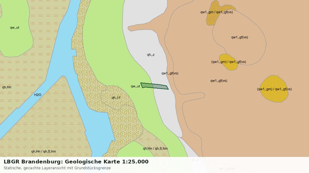 Statische Kartenansicht: LBGR Brandenburg: Geologische Karte 1:25.000