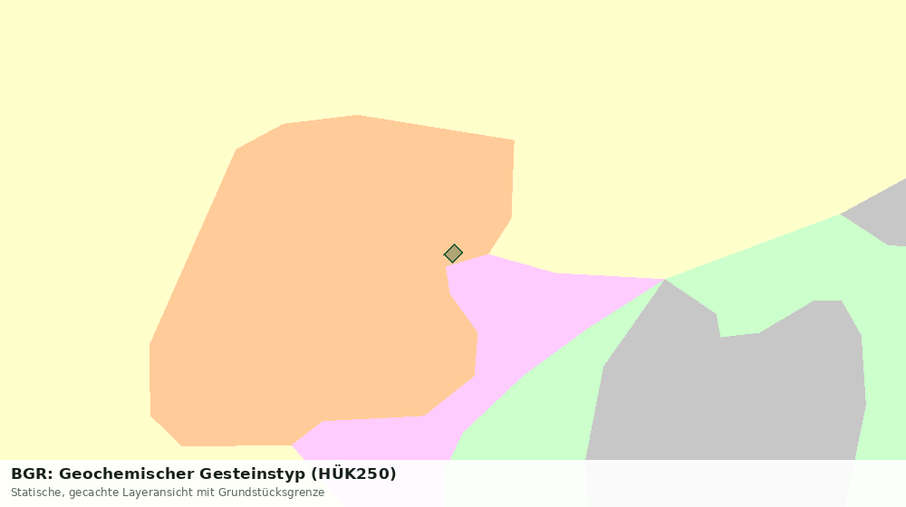 Statische Kartenansicht: BGR: Geochemischer Gesteinstyp (HÜK250)