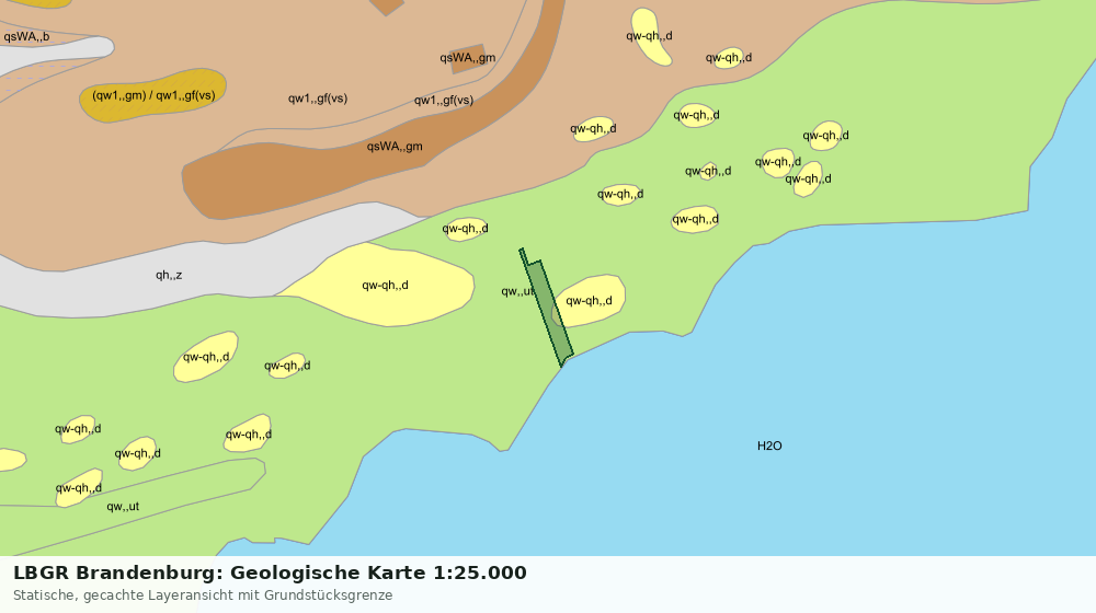Statische Kartenansicht: LBGR Brandenburg: Geologische Karte 1:25.000