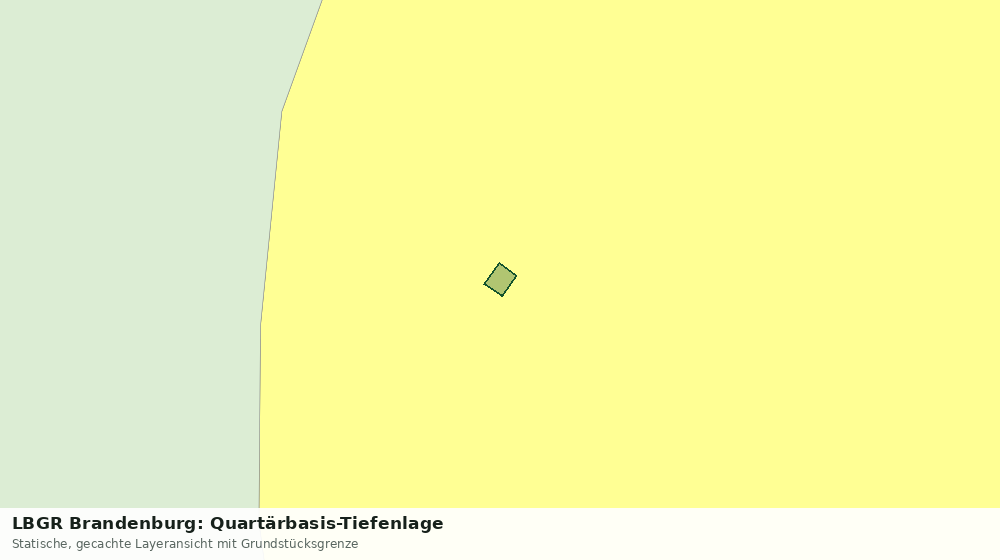 Statische Kartenansicht: LBGR Brandenburg: Quartärbasis-Tiefenlage