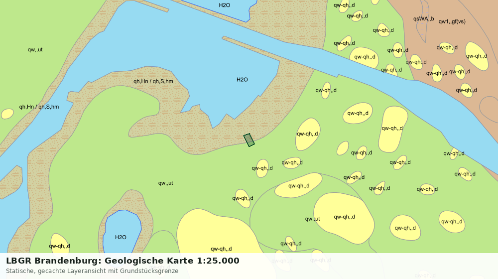 Statische Kartenansicht: LBGR Brandenburg: Geologische Karte 1:25.000