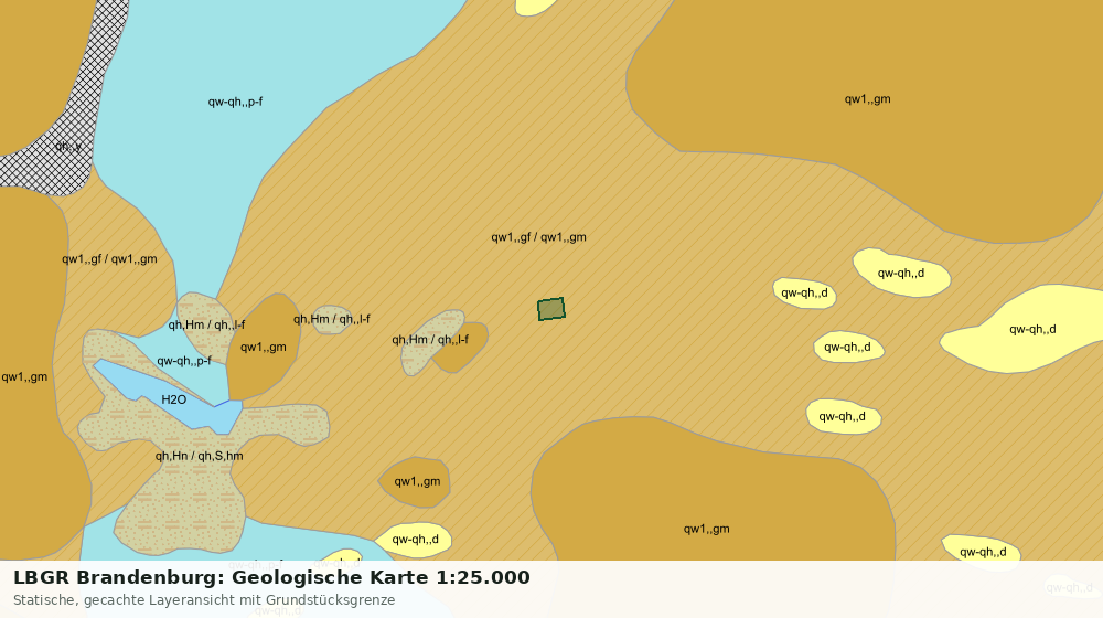 Statische Kartenansicht: LBGR Brandenburg: Geologische Karte 1:25.000