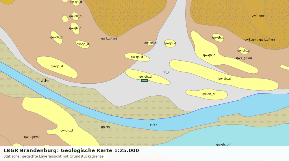 Statische Kartenansicht: LBGR Brandenburg: Geologische Karte 1:25.000