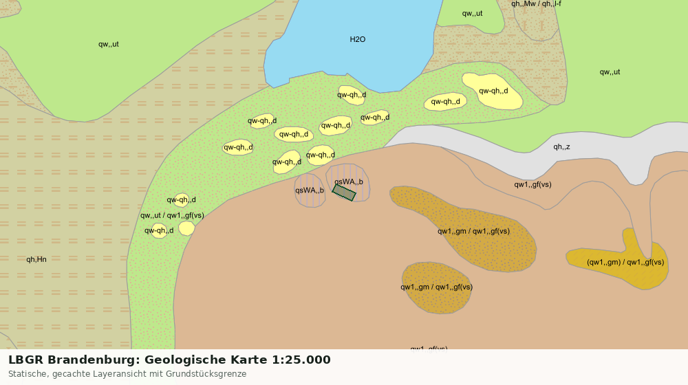 Statische Kartenansicht: LBGR Brandenburg: Geologische Karte 1:25.000