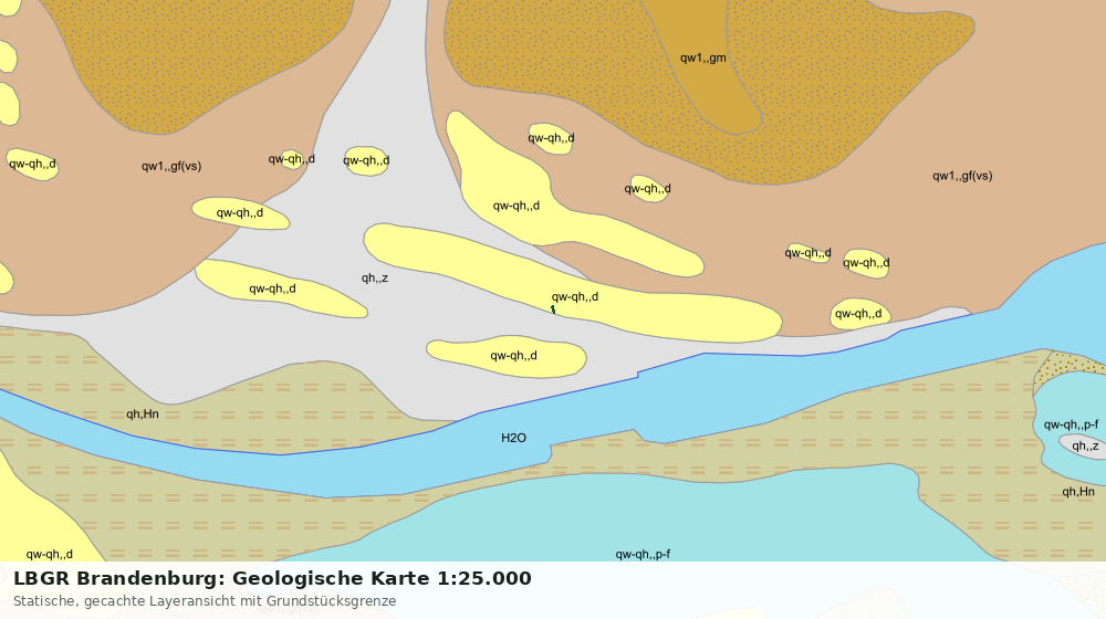 Statische Kartenansicht: LBGR Brandenburg: Geologische Karte 1:25.000