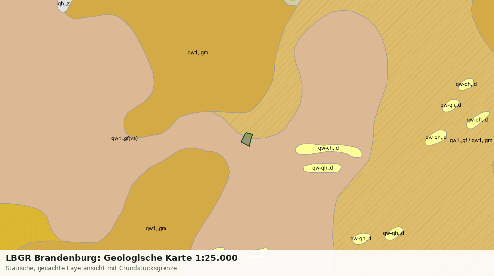 Statische Kartenansicht: LBGR Brandenburg: Geologische Karte 1:25.000