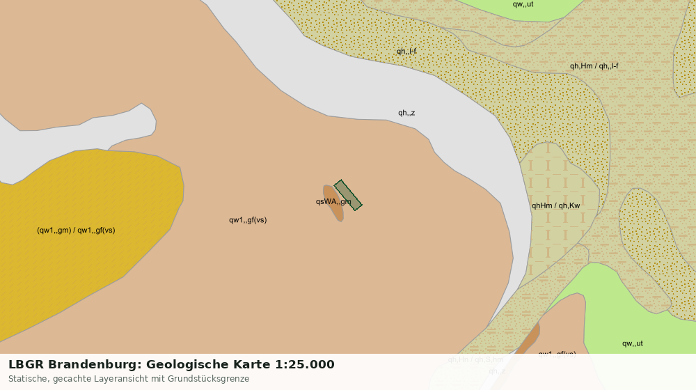 Statische Kartenansicht: LBGR Brandenburg: Geologische Karte 1:25.000
