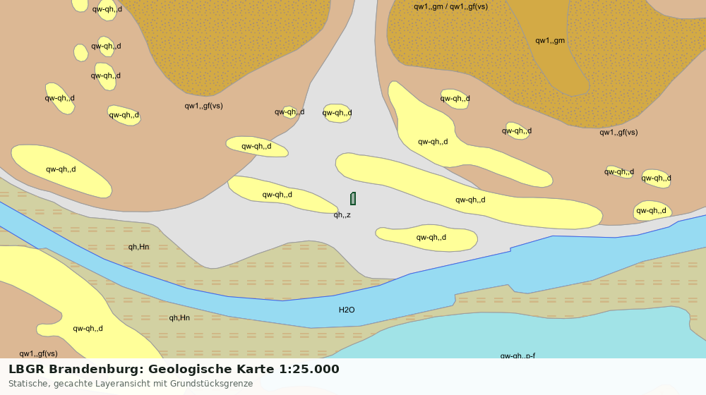 Statische Kartenansicht: LBGR Brandenburg: Geologische Karte 1:25.000