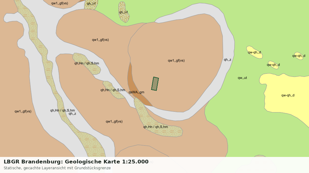 Statische Kartenansicht: LBGR Brandenburg: Geologische Karte 1:25.000