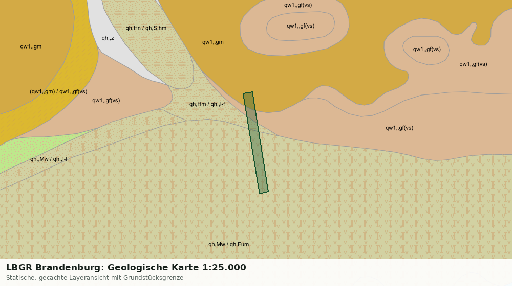 Statische Kartenansicht: LBGR Brandenburg: Geologische Karte 1:25.000