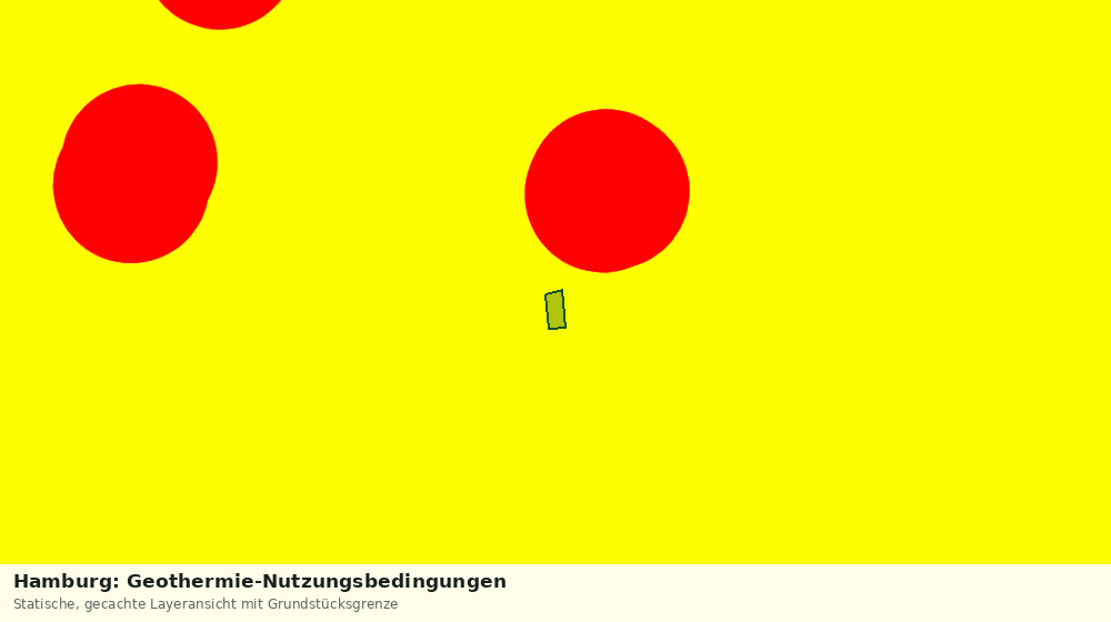 Statische Kartenansicht: Hamburg: Geothermie-Nutzungsbedingungen