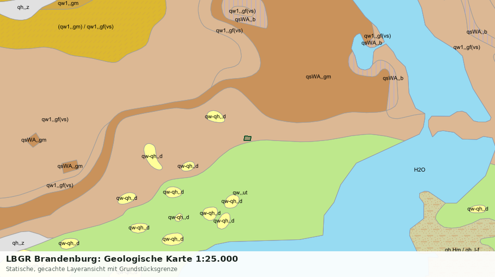 Statische Kartenansicht: LBGR Brandenburg: Geologische Karte 1:25.000