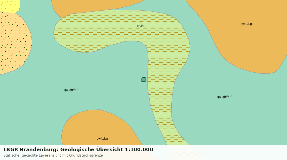 Statische Kartenansicht: LBGR Brandenburg: Geologische Übersicht 1:100.000
