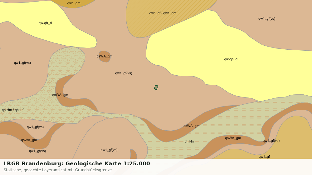 Statische Kartenansicht: LBGR Brandenburg: Geologische Karte 1:25.000