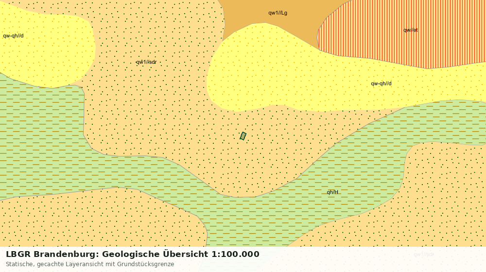 Statische Kartenansicht: LBGR Brandenburg: Geologische Übersicht 1:100.000