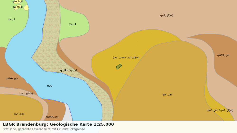 Statische Kartenansicht: LBGR Brandenburg: Geologische Karte 1:25.000