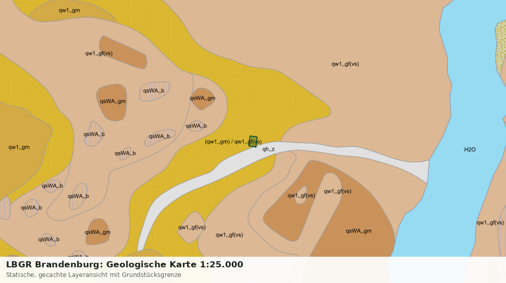 Statische Kartenansicht: LBGR Brandenburg: Geologische Karte 1:25.000