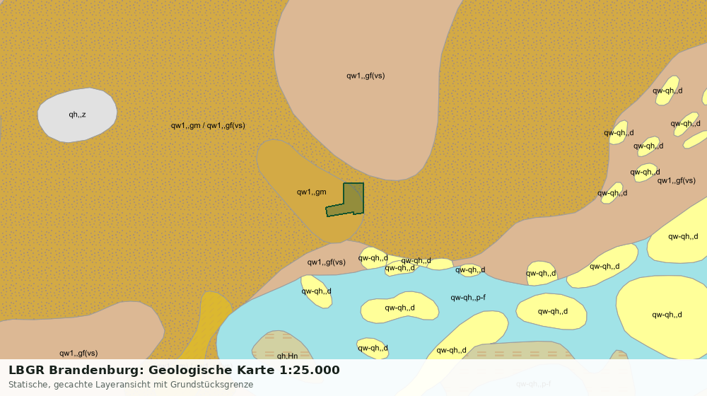Statische Kartenansicht: LBGR Brandenburg: Geologische Karte 1:25.000