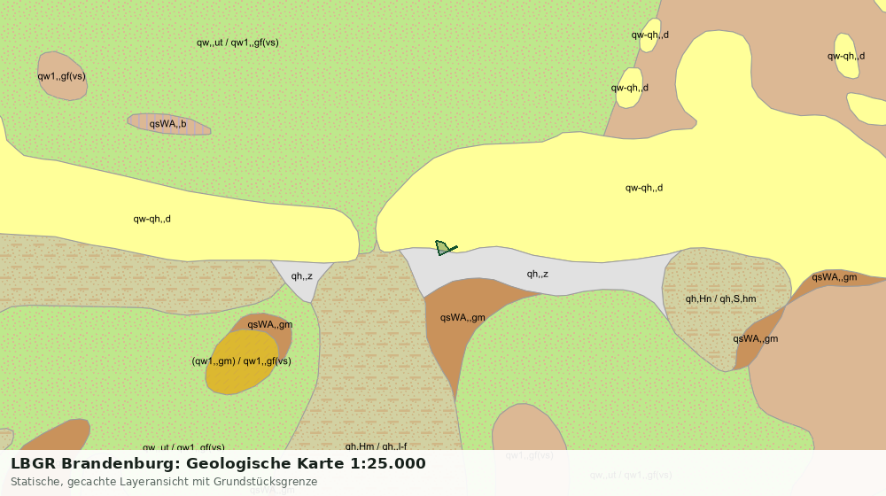 Statische Kartenansicht: LBGR Brandenburg: Geologische Karte 1:25.000