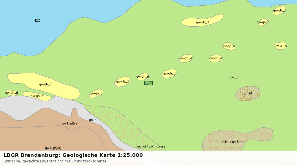 Statische Kartenansicht: LBGR Brandenburg: Geologische Karte 1:25.000