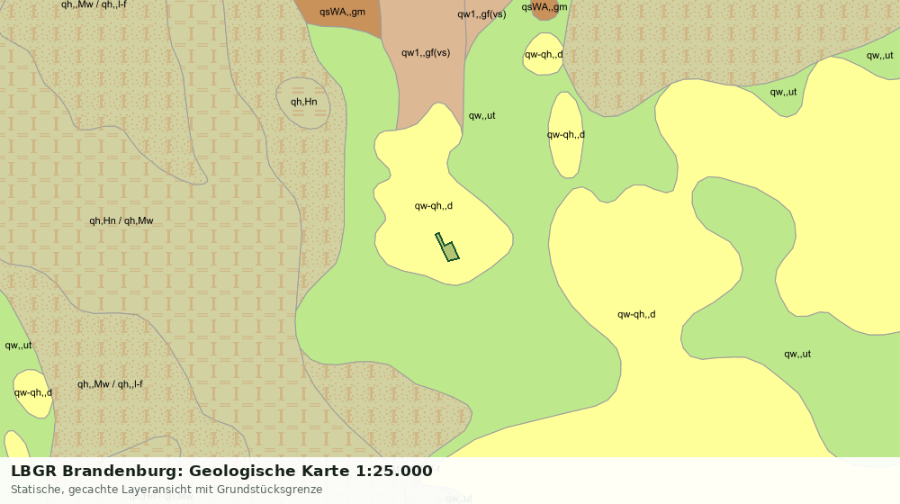 Statische Kartenansicht: LBGR Brandenburg: Geologische Karte 1:25.000