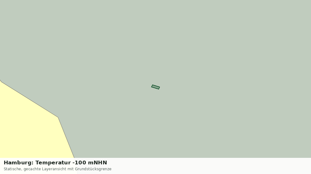 Statische Kartenansicht: Hamburg: Temperatur -100 mNHN