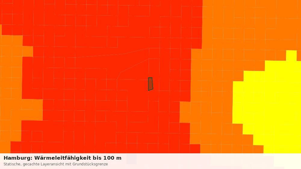 Statische Kartenansicht: Hamburg: Wärmeleitfähigkeit bis 100 m