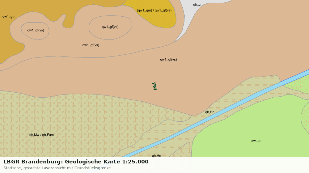 Statische Kartenansicht: LBGR Brandenburg: Geologische Karte 1:25.000