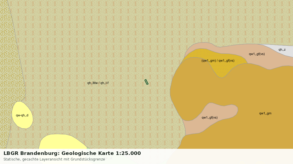 Statische Kartenansicht: LBGR Brandenburg: Geologische Karte 1:25.000