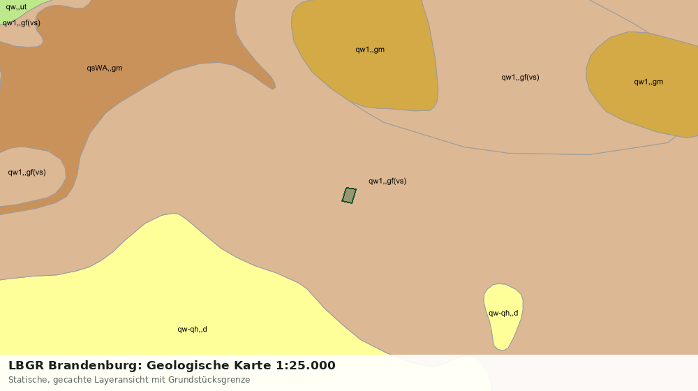 Statische Kartenansicht: LBGR Brandenburg: Geologische Karte 1:25.000