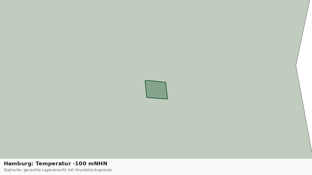 Statische Kartenansicht: Hamburg: Temperatur -100 mNHN