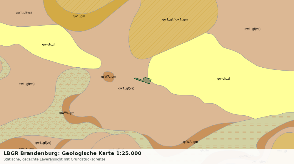 Statische Kartenansicht: LBGR Brandenburg: Geologische Karte 1:25.000