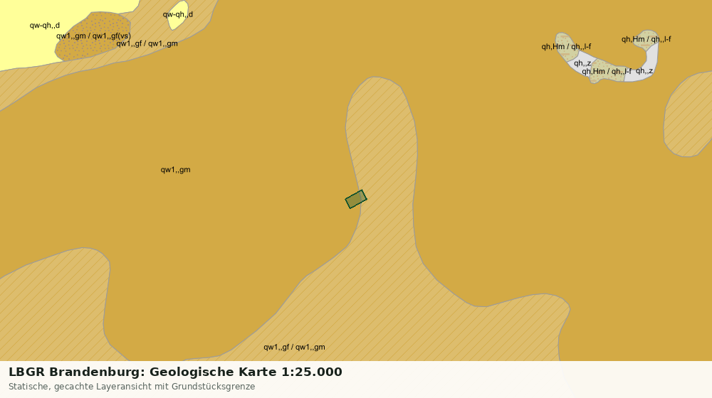 Statische Kartenansicht: LBGR Brandenburg: Geologische Karte 1:25.000