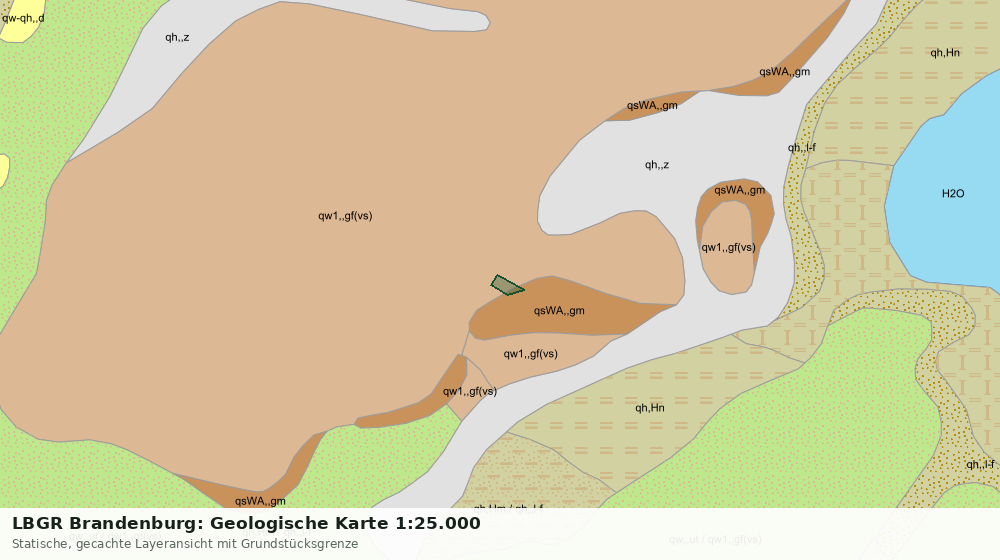 Statische Kartenansicht: LBGR Brandenburg: Geologische Karte 1:25.000