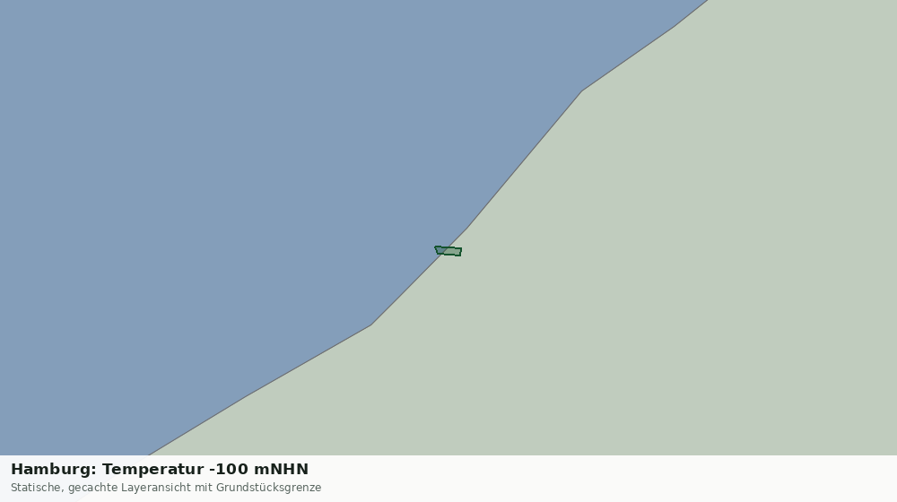 Statische Kartenansicht: Hamburg: Temperatur -100 mNHN