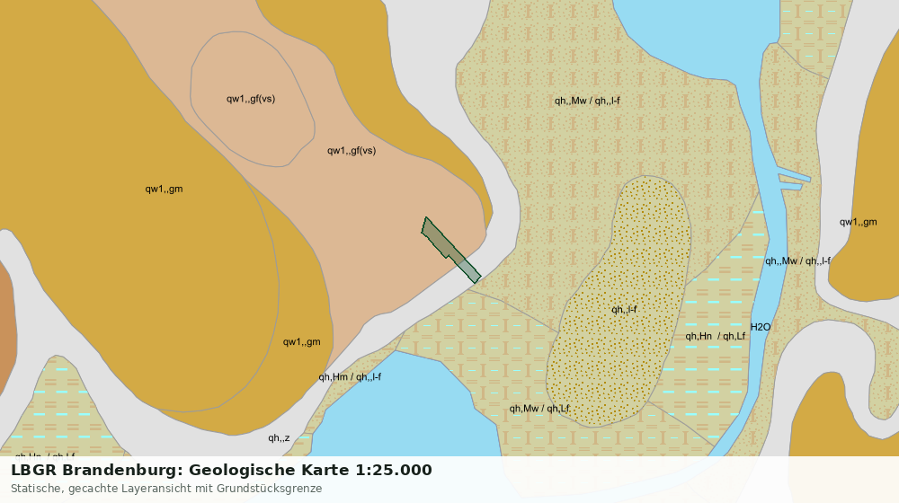 Statische Kartenansicht: LBGR Brandenburg: Geologische Karte 1:25.000