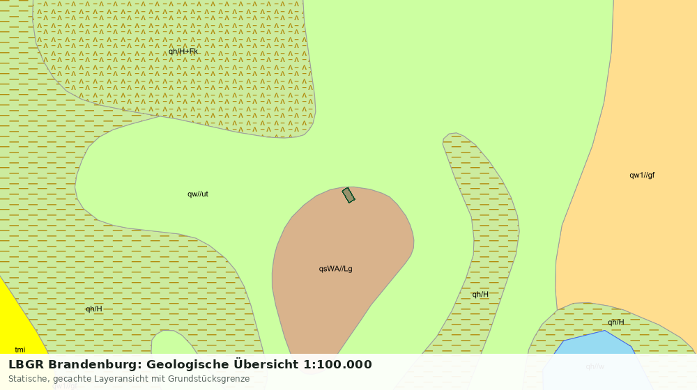 Statische Kartenansicht: LBGR Brandenburg: Geologische Übersicht 1:100.000