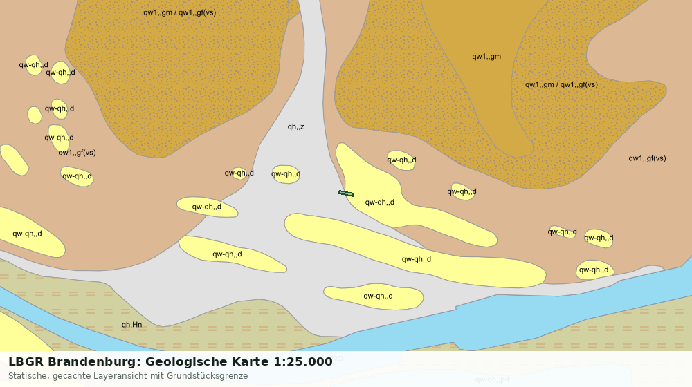 Statische Kartenansicht: LBGR Brandenburg: Geologische Karte 1:25.000