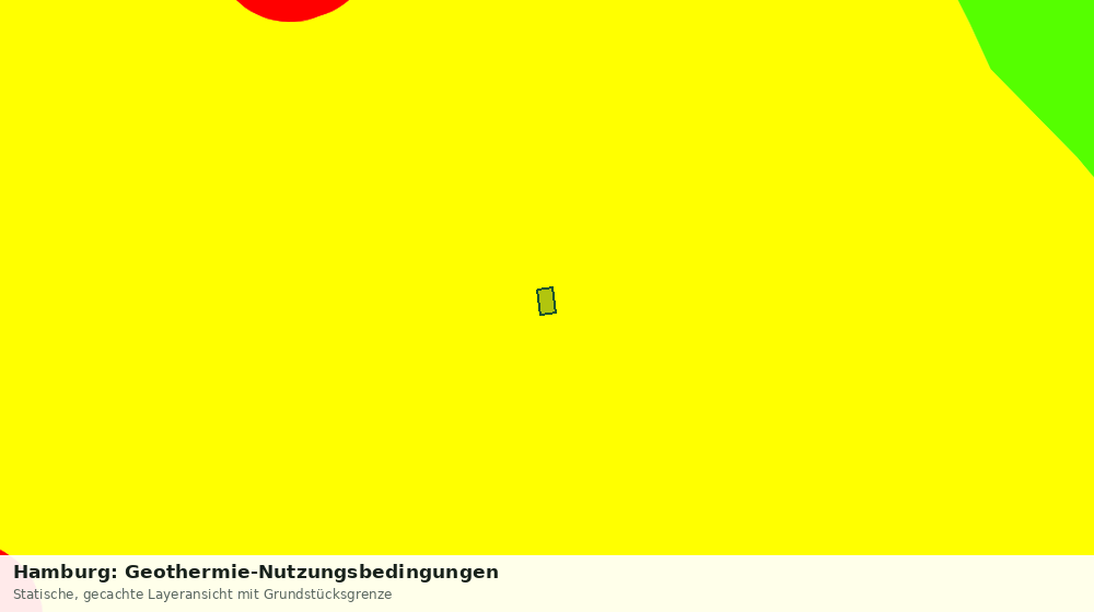 Statische Kartenansicht: Hamburg: Geothermie-Nutzungsbedingungen