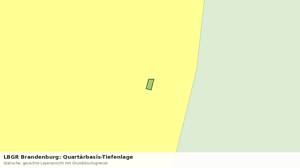 Statische Kartenansicht: LBGR Brandenburg: Quartärbasis-Tiefenlage
