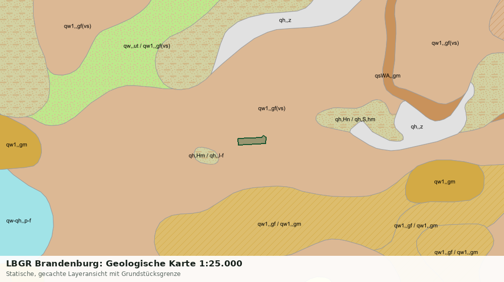 Statische Kartenansicht: LBGR Brandenburg: Geologische Karte 1:25.000