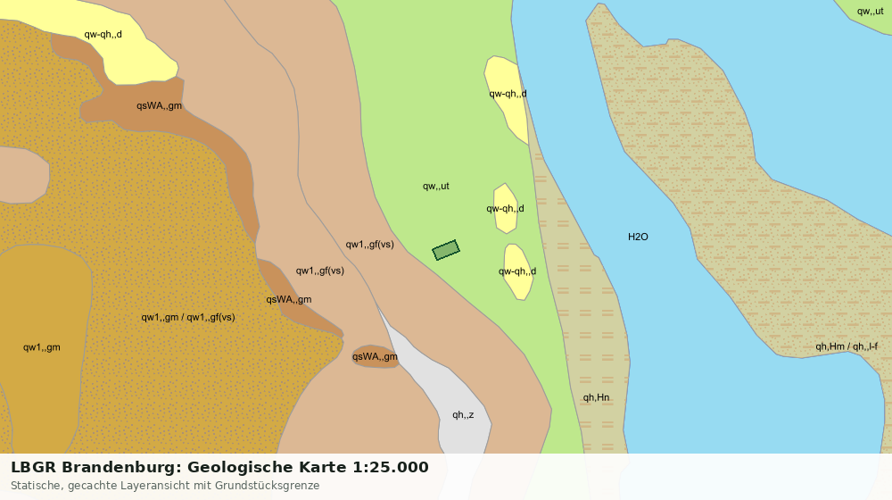Statische Kartenansicht: LBGR Brandenburg: Geologische Karte 1:25.000