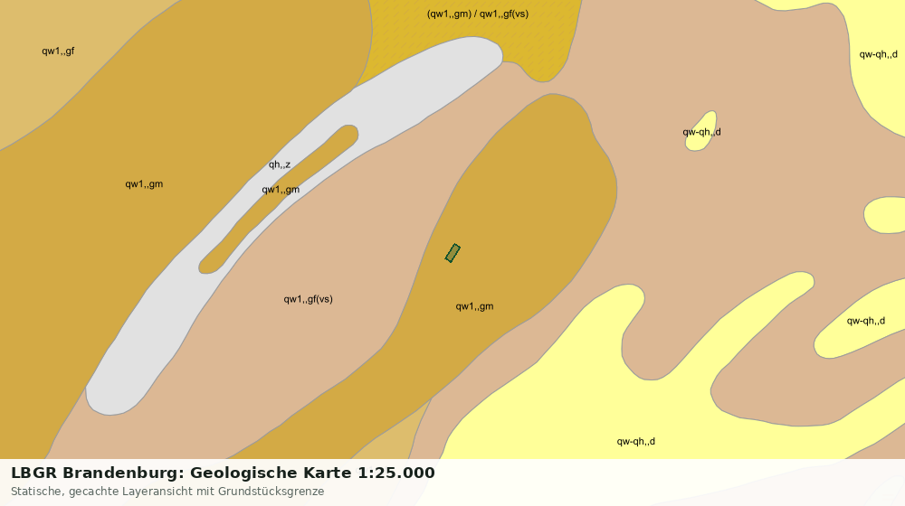 Statische Kartenansicht: LBGR Brandenburg: Geologische Karte 1:25.000